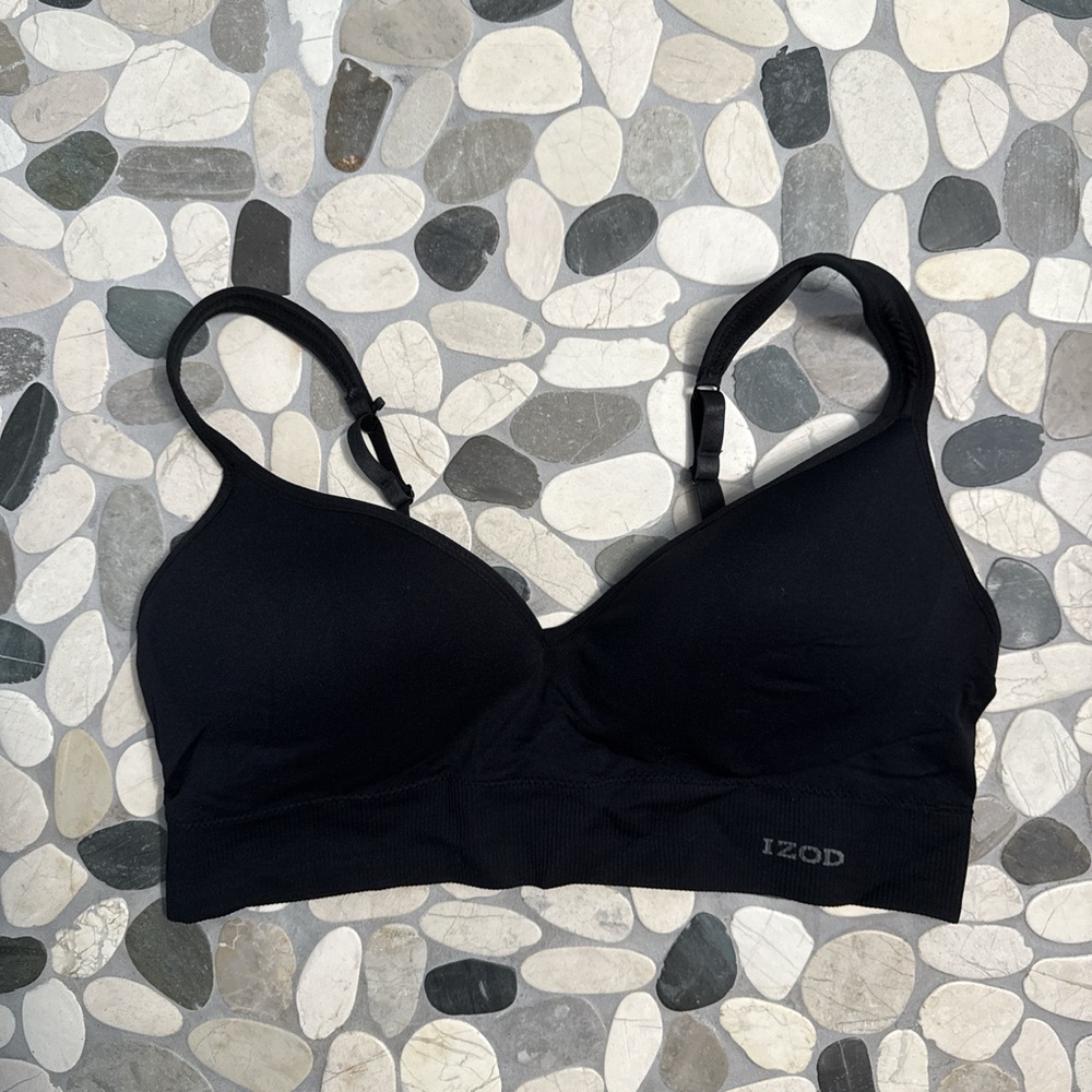 IZOD Women's Black Seamless Bra